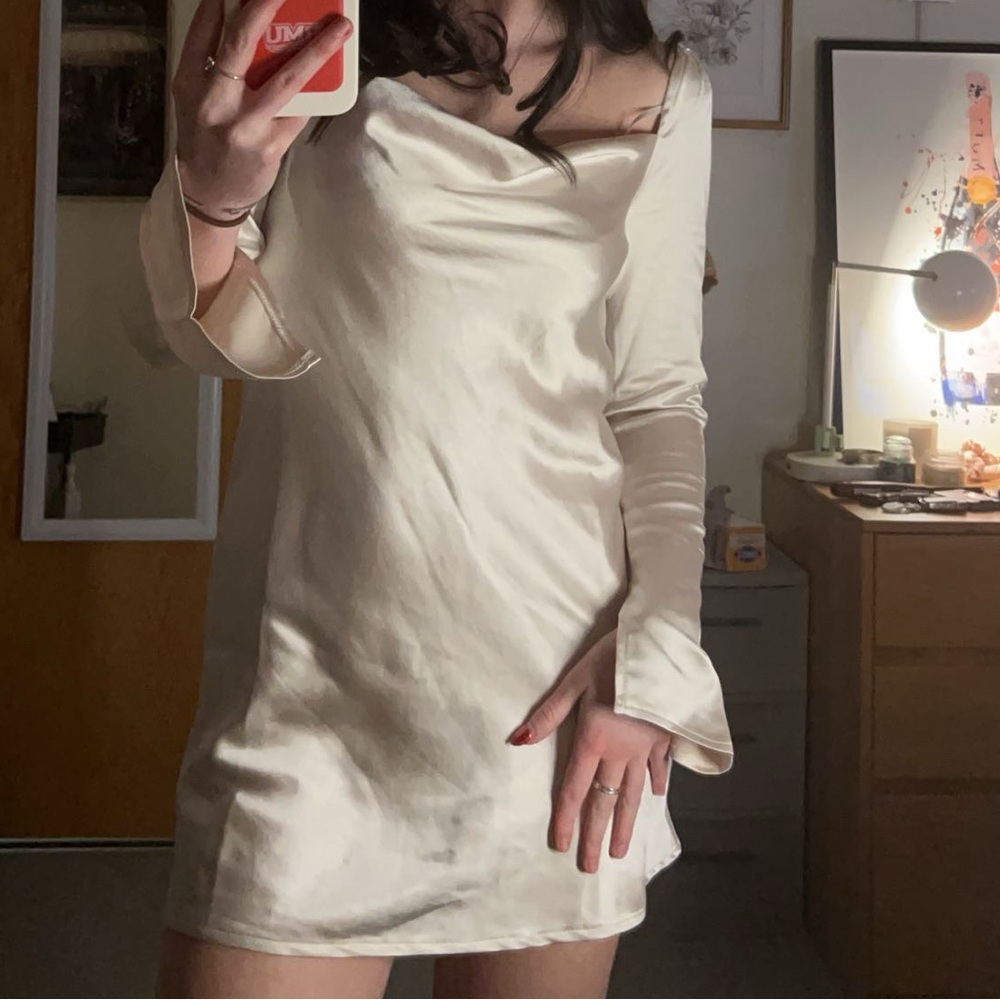 Princess Polly Cream Mini Dress